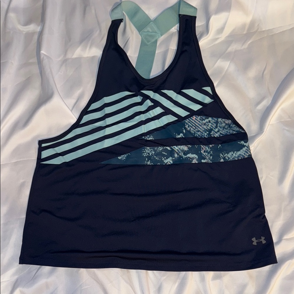 Under Armour Navy and Mint Tank Top